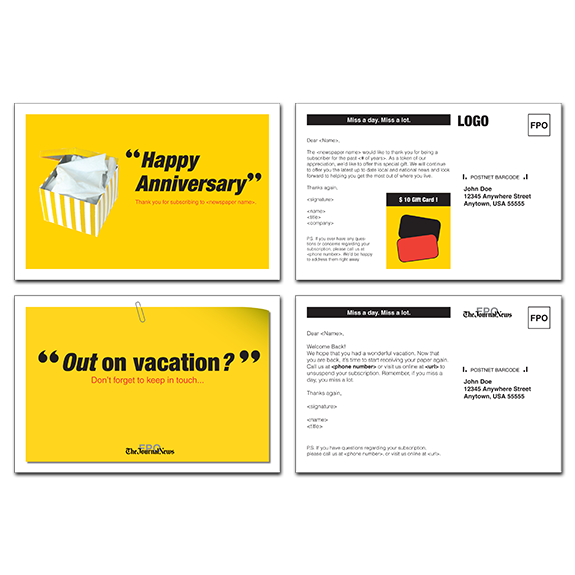 Gannett Promotional Mailers