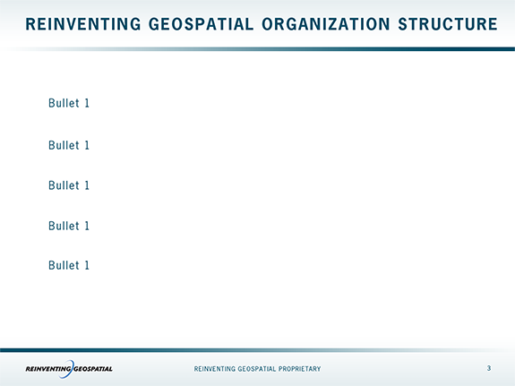 Reinventing Geospatial Presentation Template